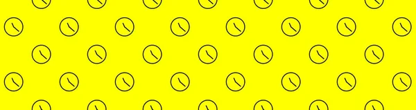 Black Hands Clock Yellow Background Concept Time Pattern Images Watches — Fotografia de Stock