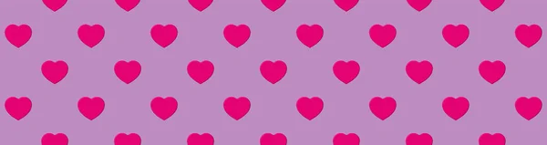 Seamless Pattern Pink Heart Pastel Purple Purple Backgrounds Symbol Love — Fotografia de Stock