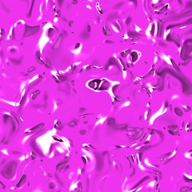 Pembe rengin cam yüzeyinin soyut dokusu. Suyun parlak yüzeyi. Sıvı erimiş altın dokusu. Kare görüntü. 3 boyutlu görüntü. 3B görüntüleme.