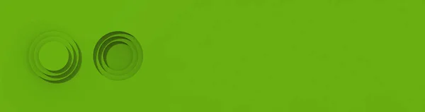 Жовті Зелені Диски Тінями Циліндричні Канавки Тінями Абстрактний Візерунок Круглих — стокове фото