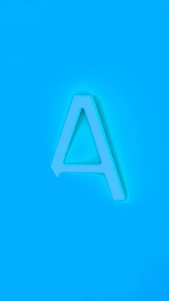 Buchstabe Ist Cyan Blue Auf Cyan Blue Hintergrund Ein Teil — Stockfoto