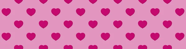 Padrão Sem Costura Coração Rosa Fundos Púrpura Pastel Símbolo Amor — Fotografia de Stock