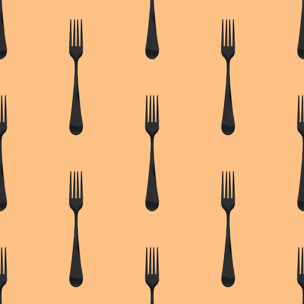 Seamless Pattern Fork Top View Yello Orang Background Template Applying — Stock Photo, Image