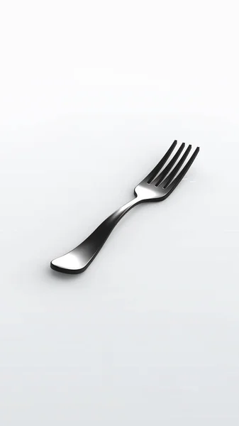 Fork Black Gray Background Isolated Object Vertical Image Image Rendering — Stok fotoğraf