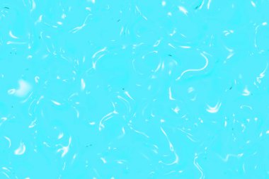 Mavi cam yüzeyinin soyut dokusu. Suyun parlak yüzeyi. Sıvı erimiş altın dokusu. Yatay görüntü. 3 boyutlu görüntü. 3B görüntüleme.