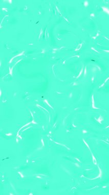 Mavi yeşilin cam yüzeyinin soyut dokusu. Suyun parlak yüzeyi. Sıvı erimiş altın dokusu. Dikey görüntü. 3 boyutlu görüntü. 3B görüntüleme.