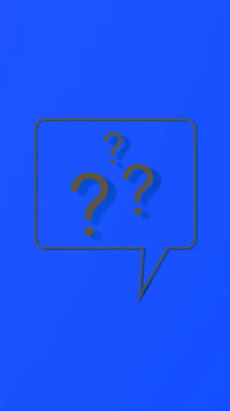 Question Mark Shadow Blue Background Message Using Vertical Image Image — Stock Photo, Image