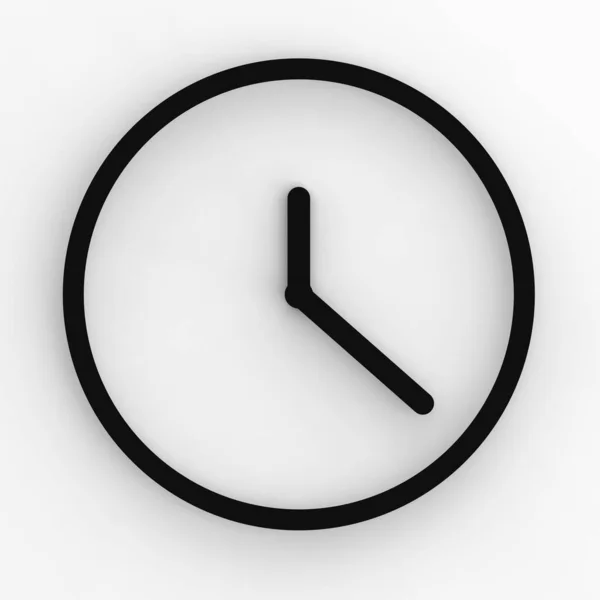 Aiguilles Noires Horloge Sur Mur Blanc Concept Temps Image Carrée — Photo