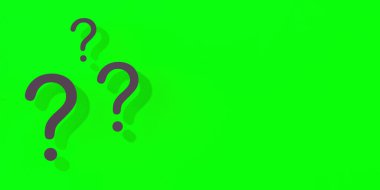 Sarı arka planda gölgesi olan soru işaretleri. Teknik destek. Sorulara cevaplar. Bölgeye yerleştirme pankartı. Metin koşu alanı için yer. Yatay görüntü. 3 boyutlu görüntü. 3B görüntüleme.