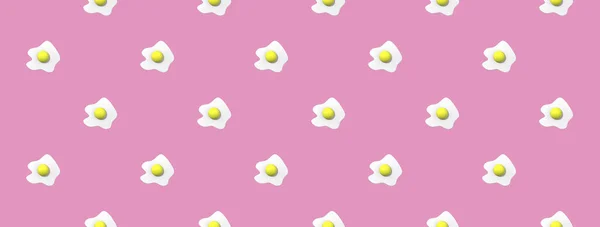 Pattern Image Chicken Egg Pastel Purple Background Egg Yolk Banner — Foto de Stock