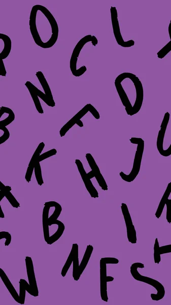 Template Image Keyboard Symbols Set Letters Surface Template Fiolet Purple — Stock fotografie