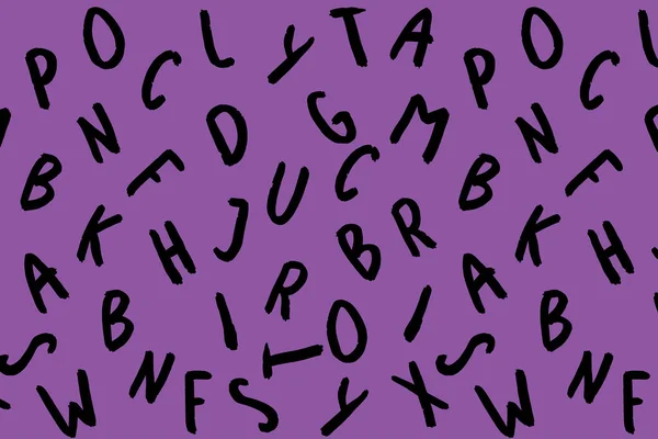 Template Image Keyboard Symbols Set Letters Surface Template Fiolet Purple — Stok fotoğraf