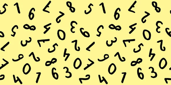 Szablon Obrazem Symboli Klawiatury Zestaw Liczb Szablon Powierzchni Pastelowe Żółte — Zdjęcie stockowe