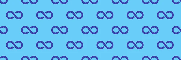 Pattern Infinity Sign Blue Isolated Pastel Blue Backgrounds Symbol Infinity — ストック写真