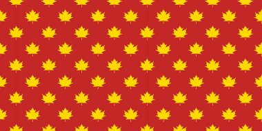 pattern of yellow maple leaves on a brown background. template for application to the surface. Banner for insertion into site. Place for text cope space.