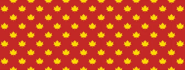 Pattern Yellow Maple Leaves Brown Background Template Application Surface Banner — Φωτογραφία Αρχείου