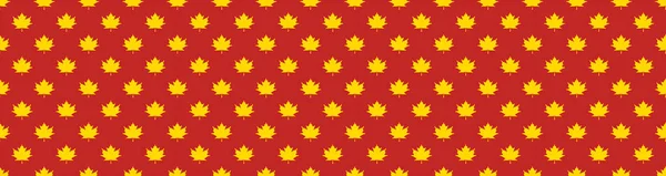 Pattern Yellow Maple Leaves Brown Background Template Application Surface Banner — Fotografia de Stock
