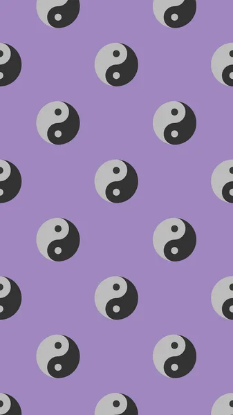 Pattern Image Yin Yang Symbol Pastel Purple Backgrounds Symbol Surface — Fotografia de Stock