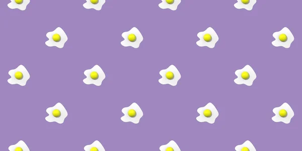 Pattern Image Chicken Egg Pastel Purple Backgrounds Egg Yolk Surface — Photo