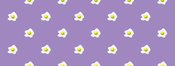 Padrão Imagem Ovo Galinha Fundos Púrpura Pastel Ovo Com Gema — Fotografia de Stock