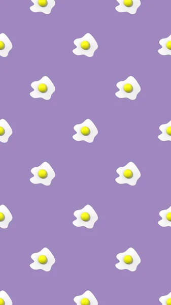 Pattern Image Chicken Egg Pastel Purple Backgrounds Egg Yolk Surface — Foto Stock