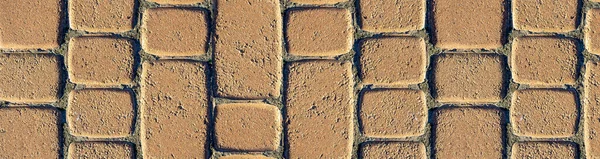 Texture Paving Slabs Brown Rough Seams Tiles Banner Insertion Site — Stockfoto