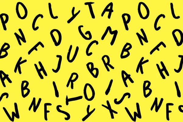 Template Image Keyboard Symbols Set Letters Surface Template Purple Yellow — Φωτογραφία Αρχείου