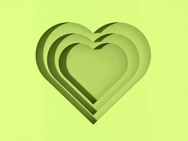 Pink Hearts Shadows Heart Shaped Grooves Shadows Valentine Day Horizontal — Fotografia de Stock