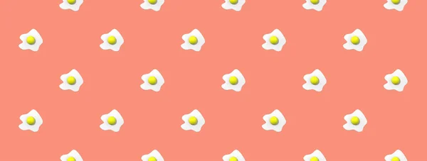 Pattern Image Chicken Egg Pastel Red Backgrounds Egg Yolk Surface — 图库照片