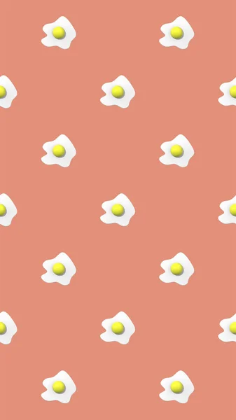 Pattern Image Chicken Egg Pastel Red Backgrounds Egg Yolk Surface — Stock Fotó