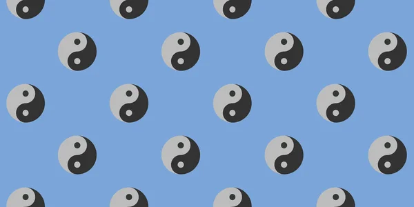 Pattern Image Yin Yang Symbol Pastel Blue Blue Backgrounds Symbol — Fotografia de Stock