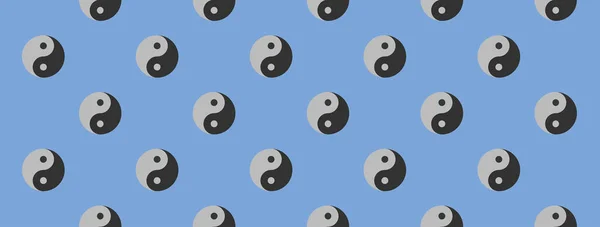 Pattern Image Yin Yang Symbol Pastel Blue Blue Backgrounds Symbol — Fotografia de Stock