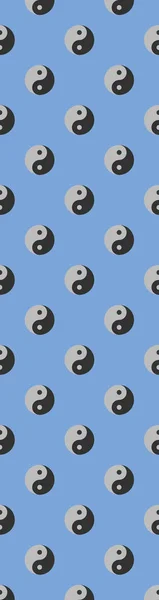 Pattern Image Yin Yang Symbol Pastel Blue Blue Backgrounds Symbol — Stockfoto