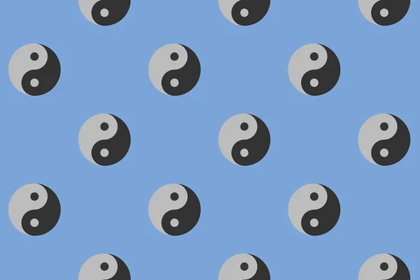 Pattern Image Yin Yang Symbol Pastel Blue Blue Backgrounds Symbol — Fotografia de Stock