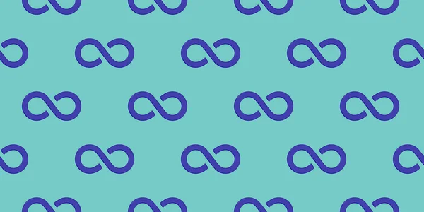 Pattern Infinity Sign Blue Isolated Pastel Green Blue Backgrounds Symbol — Stock fotografie