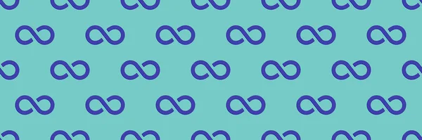 Pattern Infinity Sign Blue Isolated Pastel Green Blue Backgrounds Symbol — Zdjęcie stockowe