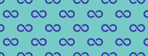 Pattern Infinity Sign Blue Isolated Pastel Green Blue Backgrounds Symbol — ストック写真