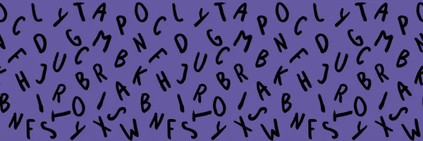 Шаблон Изображением Символов Клавиатуры Набор Букв Шаблон Поверхности Фиолетовый Фон — стоковое фото