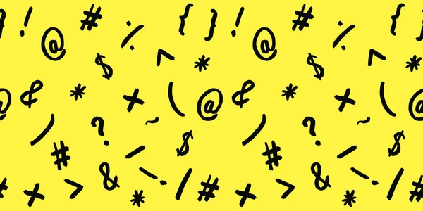 Pattern Image Keyboard Symbols Punctuation Marks Template Applying Surface Yellow — Zdjęcie stockowe