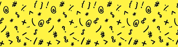 Pattern Image Keyboard Symbols Punctuation Marks Template Applying Surface Yellow — Photo