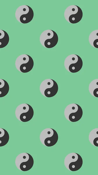 Pattern Image Yin Yang Symbol Pastel Green Backgrounds Symbol Surface — Stock fotografie