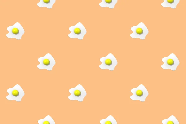 Pattern Image Chicken Egg Pastel Yellow Orange Background Egg Yolk — Stock Fotó