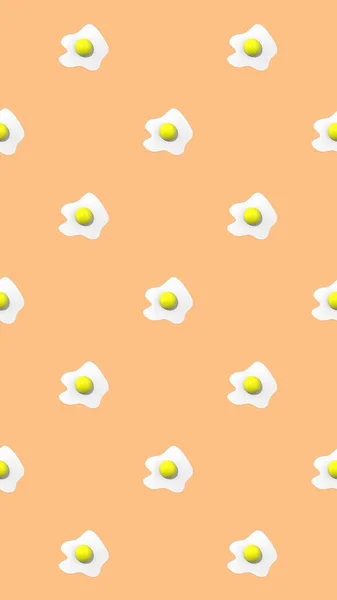 Pattern Image Chicken Egg Pastel Yellow Orange Background Egg Yolk — Stock Fotó