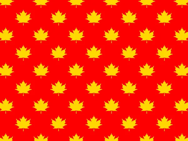 Pattern Yellow Maple Leaves Red Background Template Application Surface — Stok fotoğraf