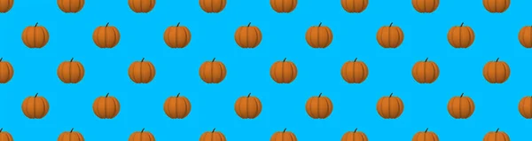 Pattern Pumpkin Images Blue Background Template Overlaying Surface Hellowing Symbol — Foto de Stock
