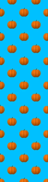 Pattern Pumpkin Images Blue Background Template Overlaying Surface Hellowing Symbol — Stockfoto