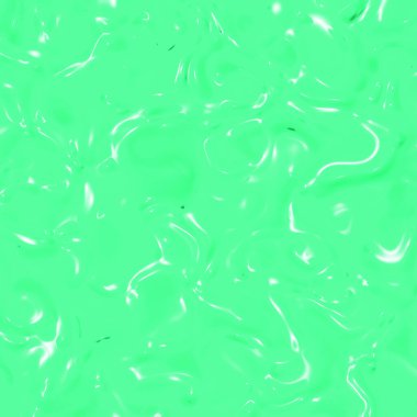 Yeşil cam yüzeyinin soyut dokusu. Suyun parlak yüzeyi. Sıvı erimiş altın dokusu. Kare görüntü. 3 boyutlu görüntü. 3B görüntüleme.