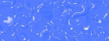 Mavi cam yüzeyinin soyut dokusu. Suyun parlak yüzeyi. Sıvı erimiş altın dokusu. Yatay görüntü. Bölgeye yerleştirme pankartı. 3 boyutlu görüntü. 3B görüntüleme.