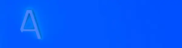 文字Aは青の背景に青です 手紙の一部は背景に没頭している 水平画像 サイトへの挿入のためのバナー テキストスコープスペース用の場所 3D画像 3Dレンダリング — ストック写真