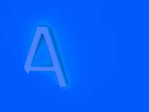 Letter Blue Blue Background Part Letter Immersed Background Horizontal Image — стоковое фото